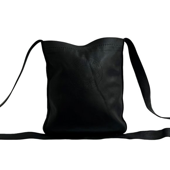 HERMES Black Leather Shoulder Bag - Picture 1 of 9